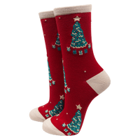 Christmas tree bamboo socks