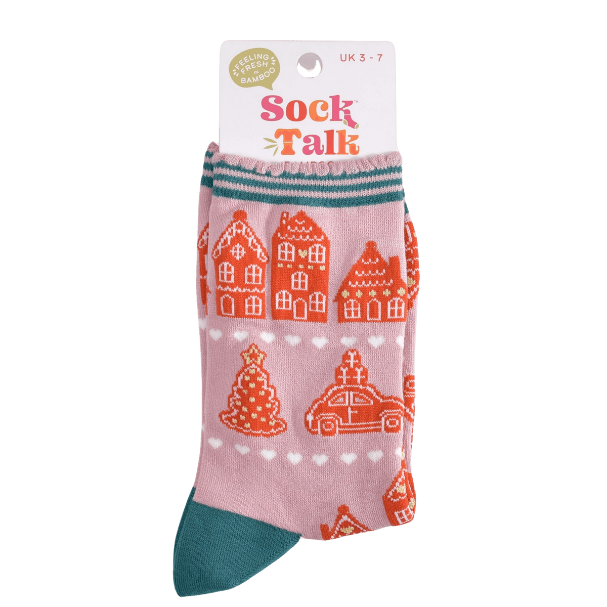 Gingerbread house bamboo socks