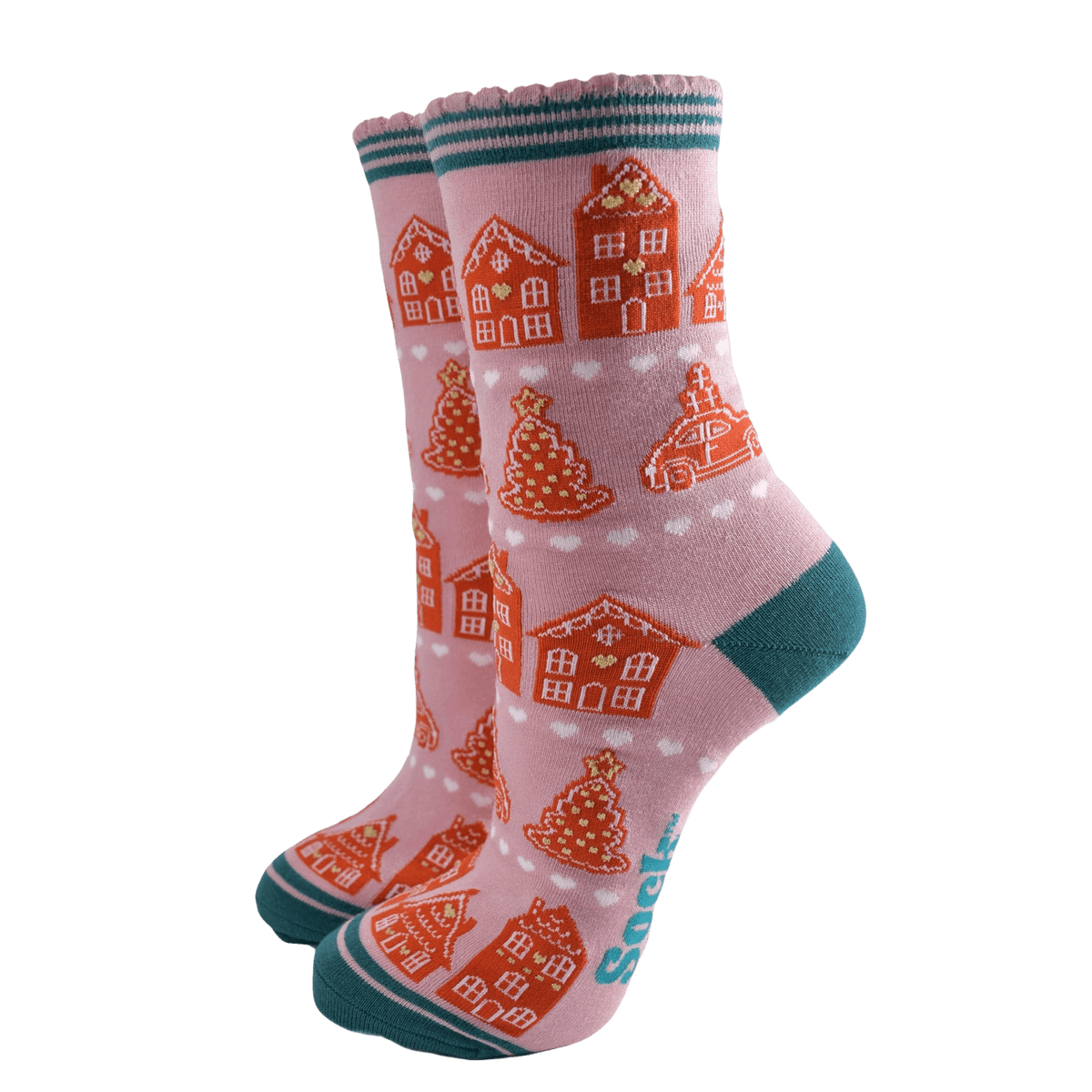 Gingerbread house bamboo socks