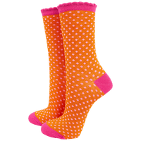 Polka dot glitter bamboo socks