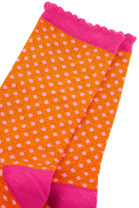 Polka dot glitter bamboo socks