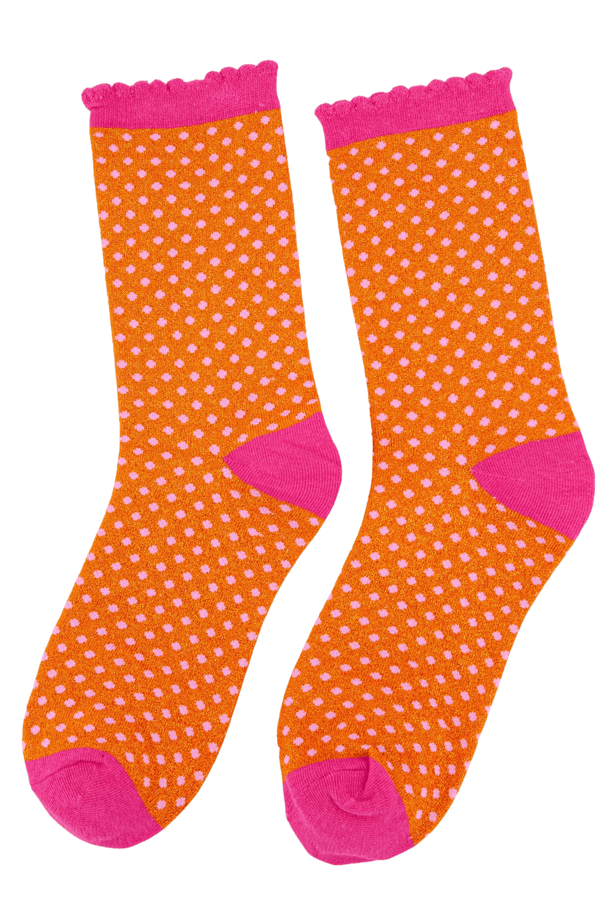 Polka dot glitter bamboo socks