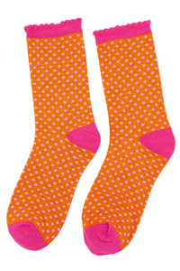 Polka dot glitter bamboo socks