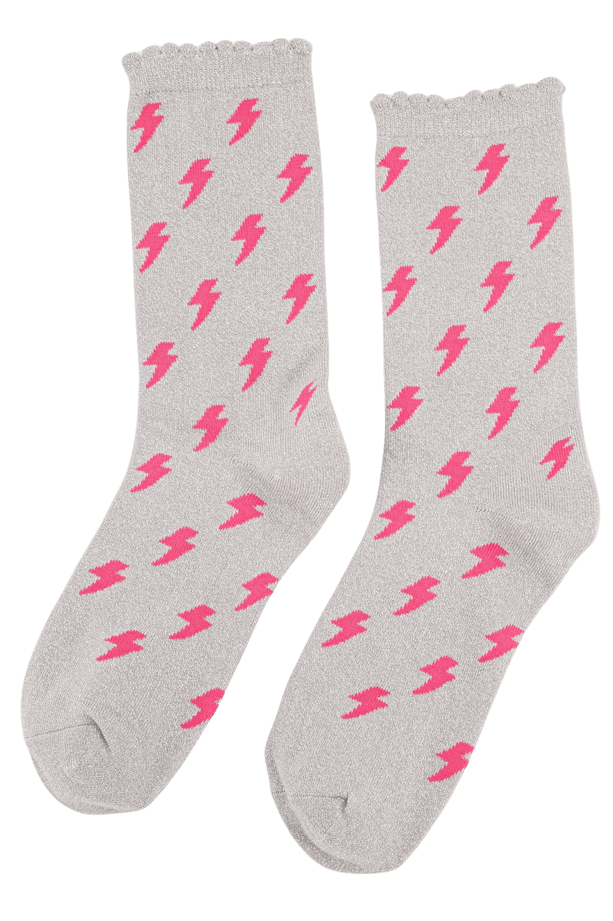 Lightning bolt glitter bamboo socks