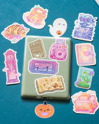 Cute pumpkin holographic sticker