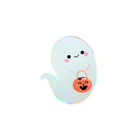 Cute ghost holographic sticker