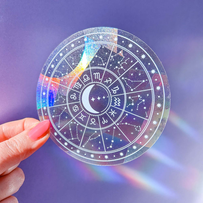 Zodiac chart suncatcher sticker