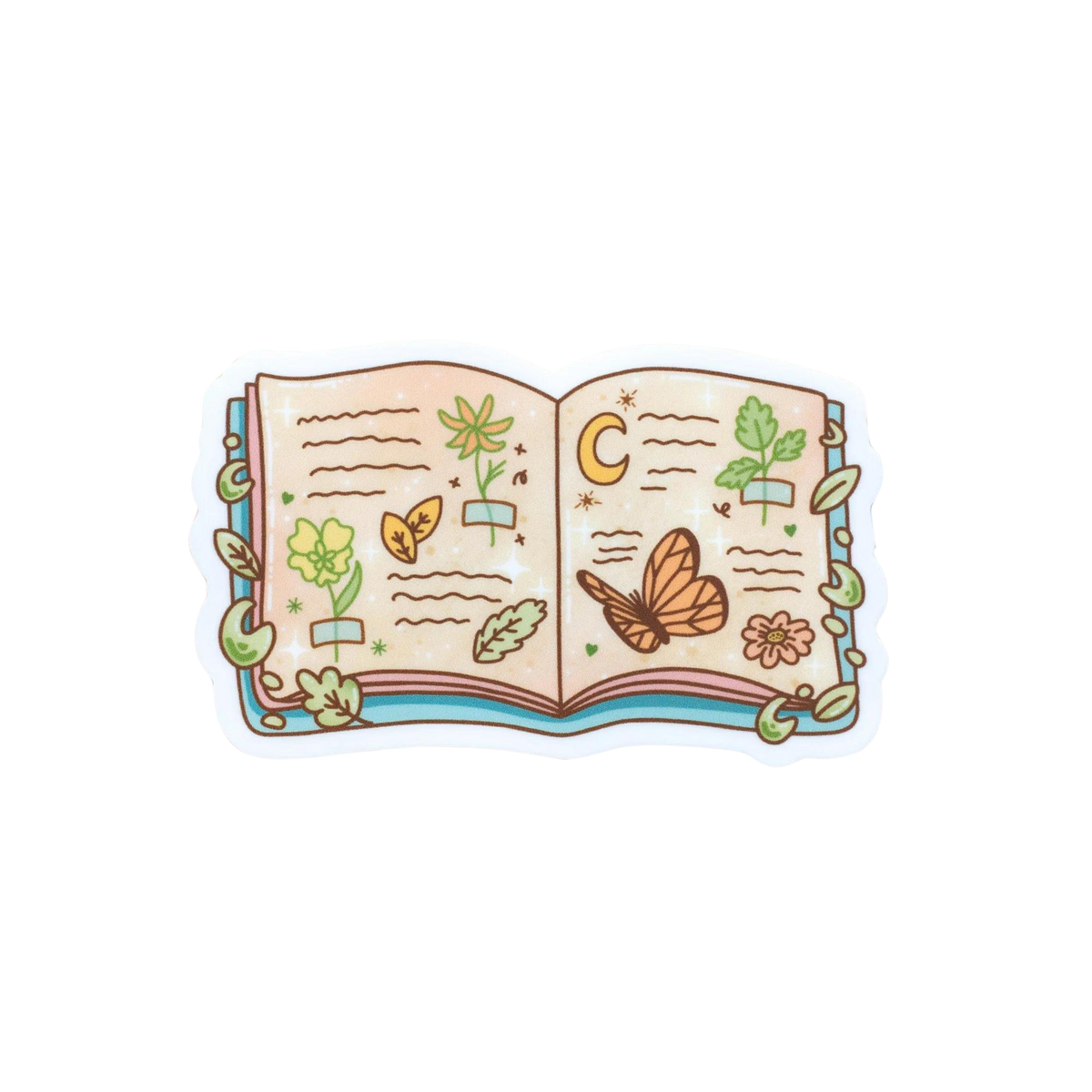 Nature book sticker