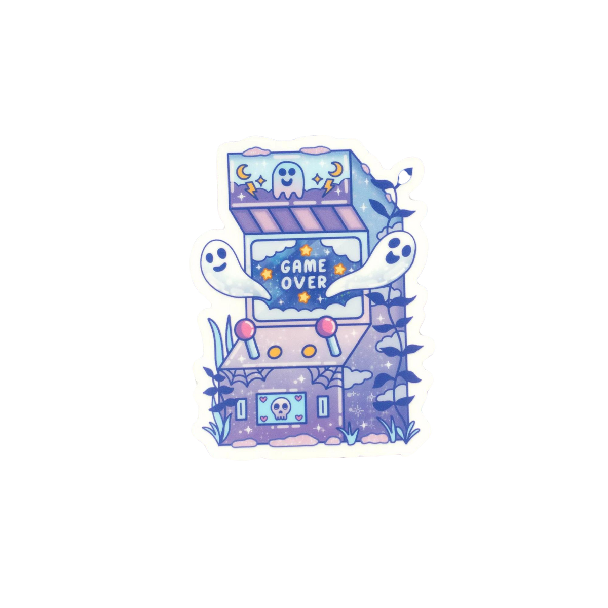 Ghost arcade clear sticker