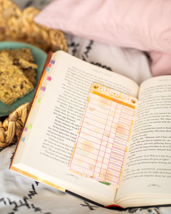 Sunflower dreams reading log bookmark