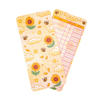 Sunflower dreams reading log bookmark