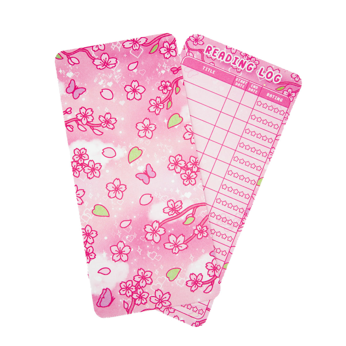 Sakura reading log bookmark