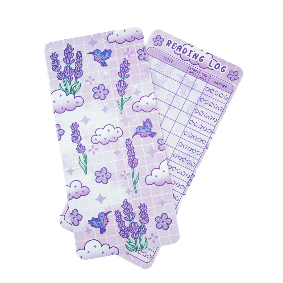 Lavender dreams reading log bookmark