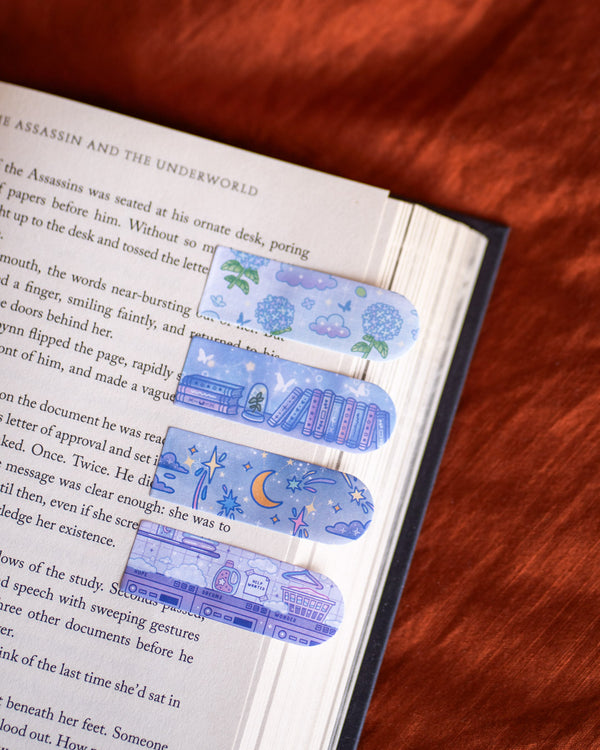 Book page tabs - blue