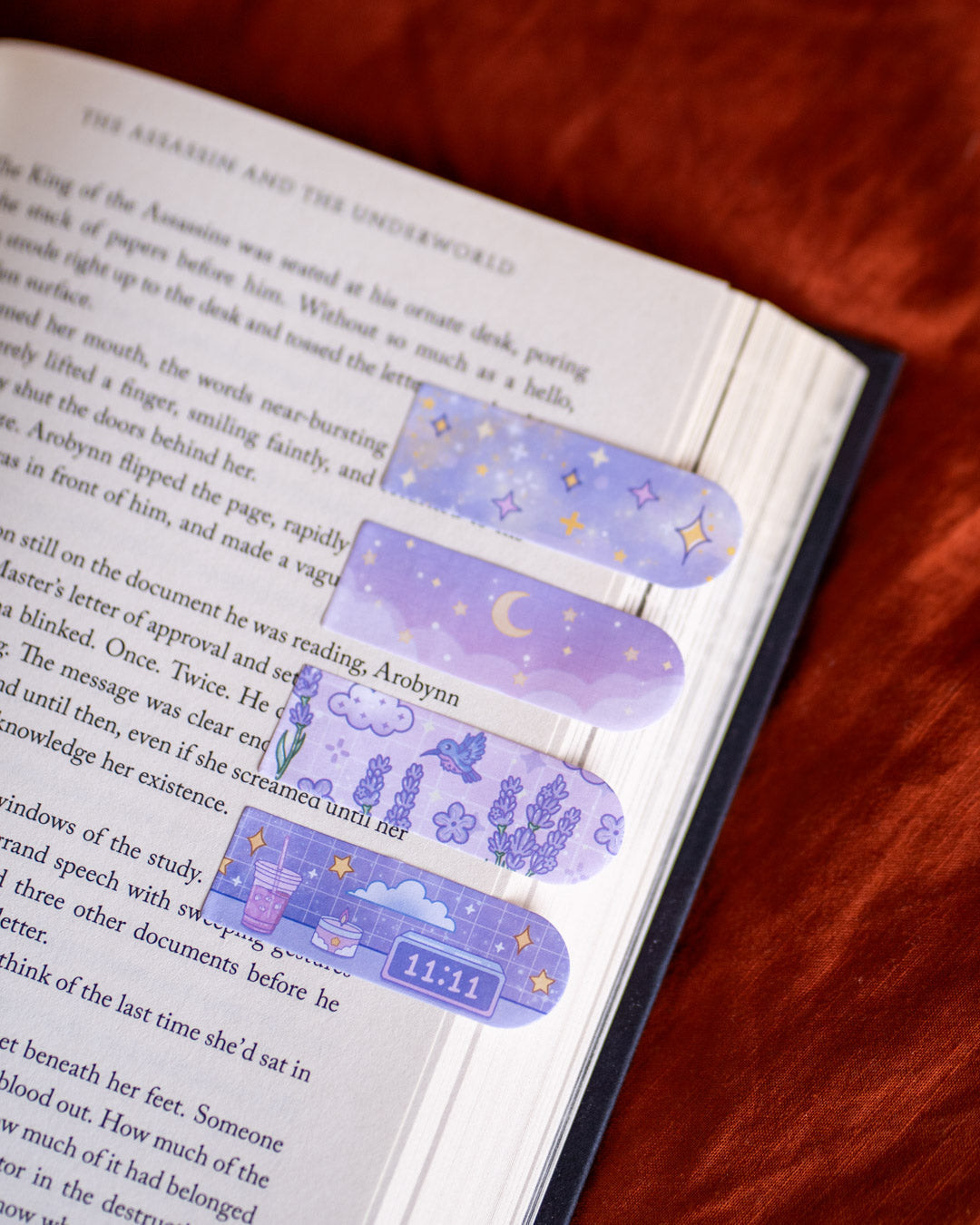 Book page tabs - lilac