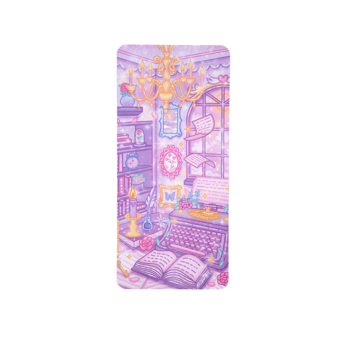 Pastel academia reading log bookmark