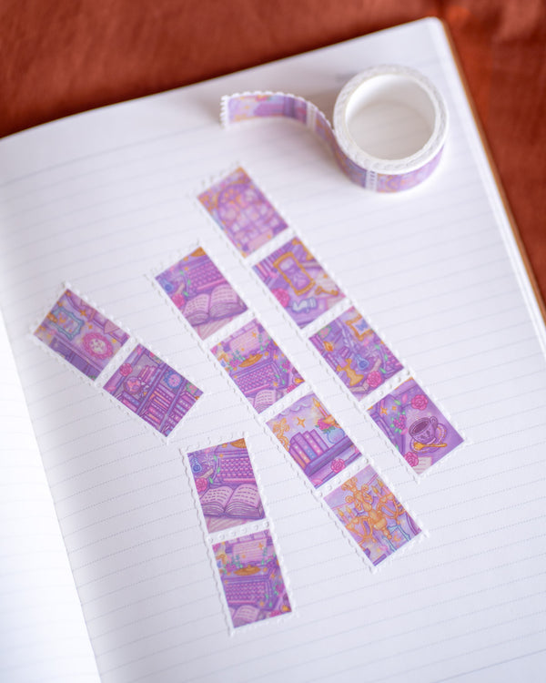 Pastel academia stamp washi tape